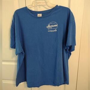 One Blood Donor T-Shirt Men 2XL Born to Be Awesome platelet donor Blue/Yellow